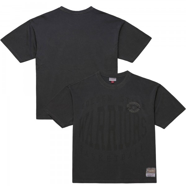 Golden State Warriors Mitchell & Ness Black Downtown Collection Premium T-Shirt