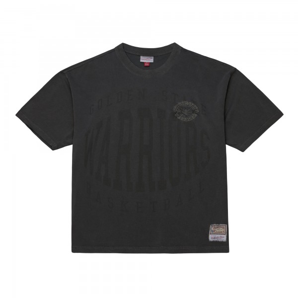 Golden State Warriors Mitchell & Ness Black Downtown Collection Premium T-Shirt