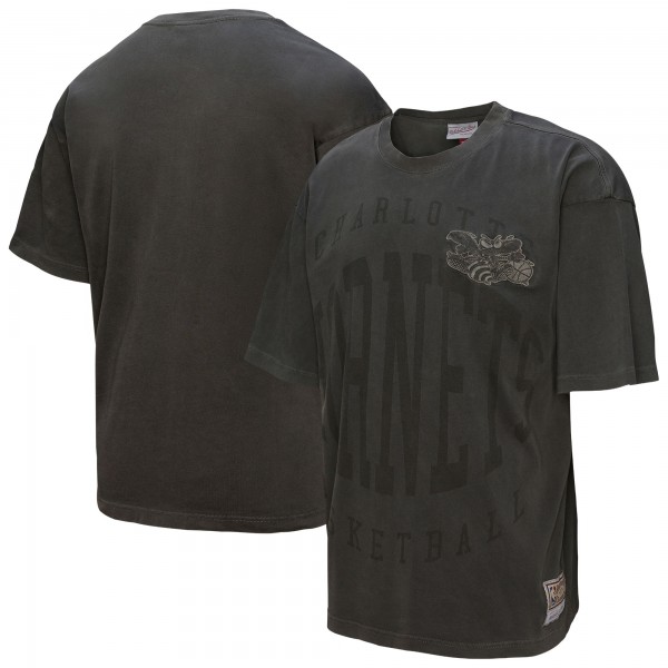 Charlotte Hornets Mitchell & Ness Black Downtown Collection Premium T-Shirt