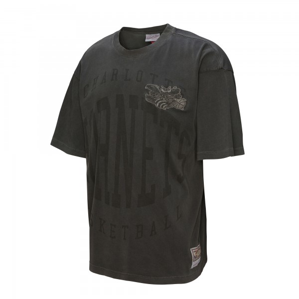 Charlotte Hornets Mitchell & Ness Black Downtown Collection Premium T-Shirt