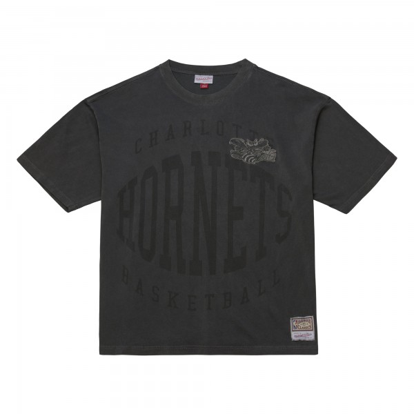 Charlotte Hornets Mitchell & Ness Black Downtown Collection Premium T-Shirt