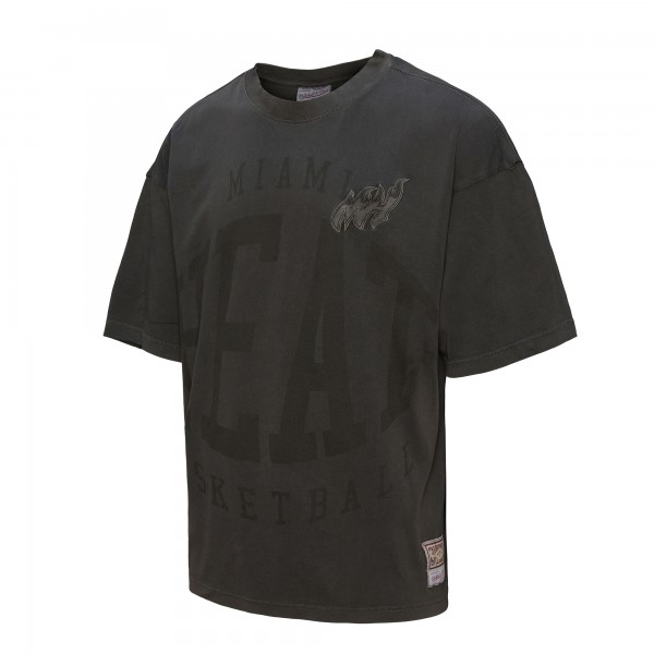 Miami Heat Mitchell & Ness Black Downtown Collection Premium T-Shirt
