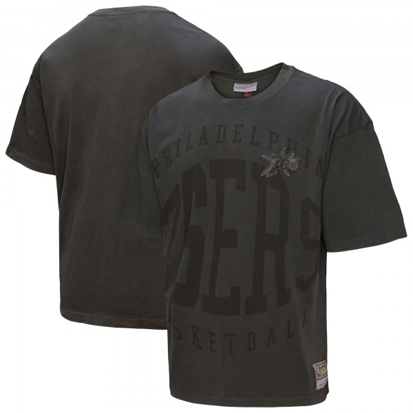 Philadelphia 76ers Mitchell & Ness Black Downtown Collection Premium T-Shirt