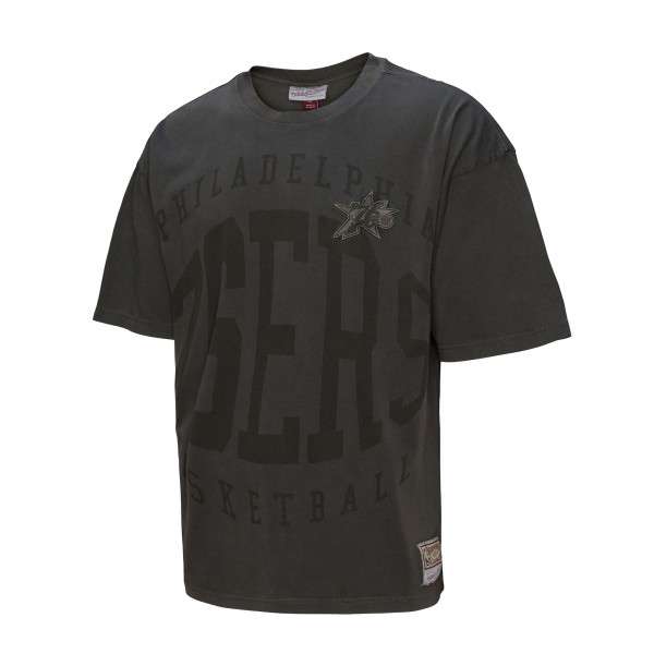 Philadelphia 76ers Mitchell & Ness Black Downtown Collection Premium T-Shirt
