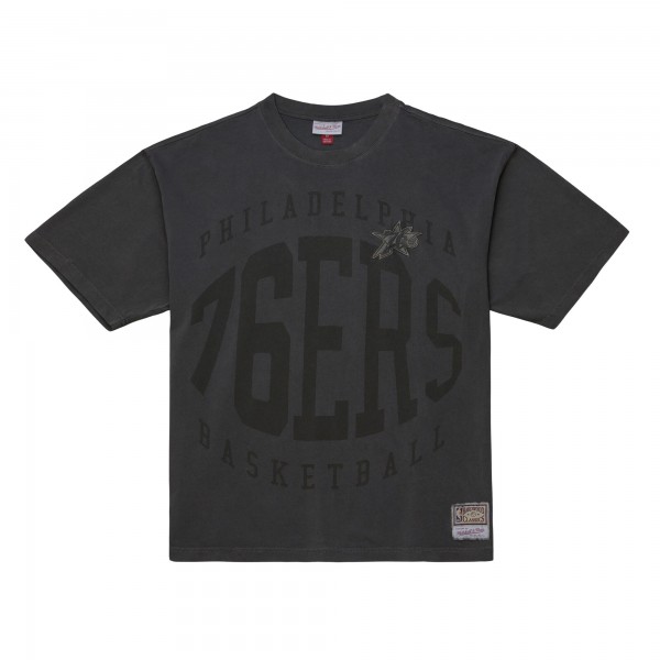 Philadelphia 76ers Mitchell & Ness Black Downtown Collection Premium T-Shirt
