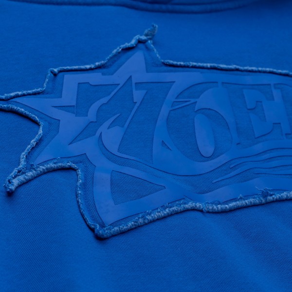 Philadelphia 76ers Mitchell & Ness Royal Downtown Collection Fleece Hoodie