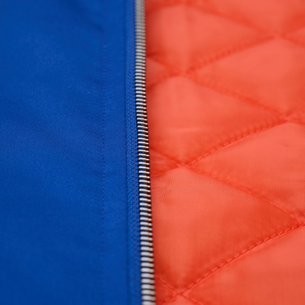 New York Knicks Mitchell & Ness Blue Throw It Back Heavyweight Full-Zip Satin Jacket