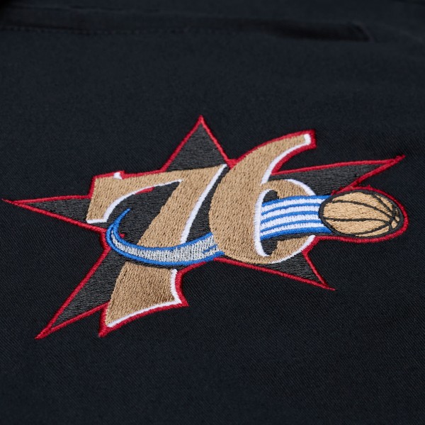 Женская Philadelphia 76ers Mitchell & Ness Black Full-Zip Mechanic Jacket