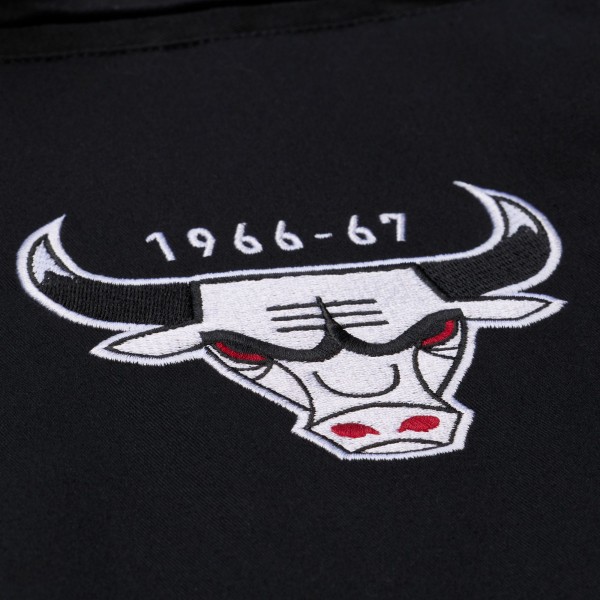 WoChicago Bulls Mitchell & Ness Black Full-Zip Mechanic Jacket