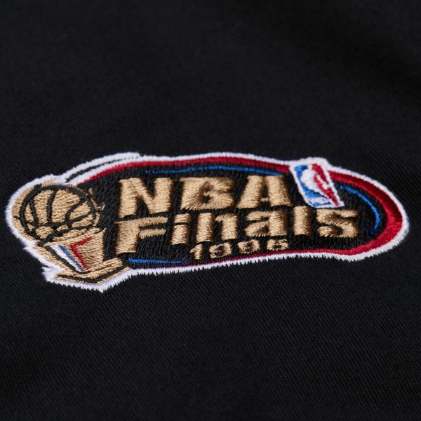 WoChicago Bulls Mitchell & Ness Black Full-Zip Mechanic Jacket