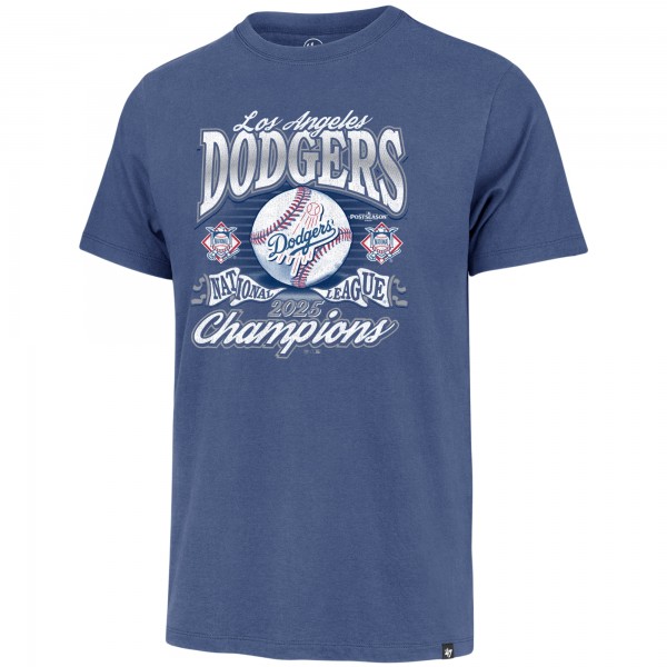 Los Angeles Dodgers 47 Royal 2025 National League Champions Franklin T-Shirt