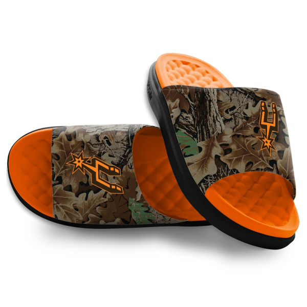 Unisex San Antonio Spurs ISlide RealTree Advantage Camo Motive Slide Sandals
