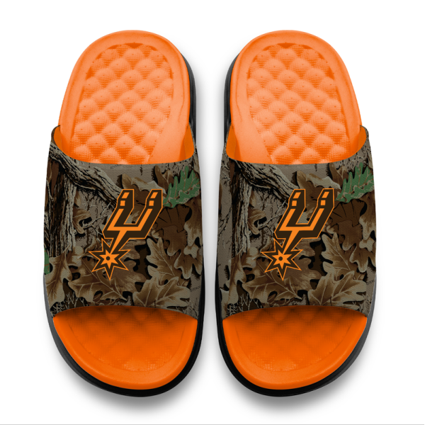 Unisex San Antonio Spurs ISlide RealTree Advantage Camo Motive Slide Sandals