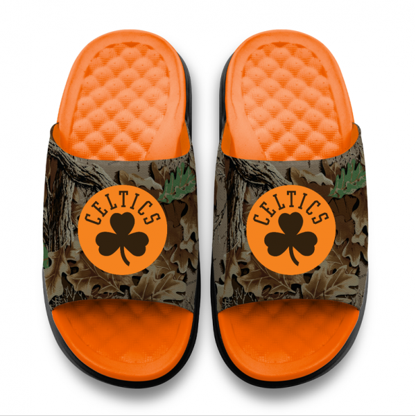Unisex Boston Celtics ISlide RealTree Advantage Camo Motive Slide Sandals