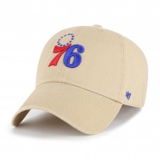Бейсболка Philadelphia 76ers 47 Khaki Logo Clean Up