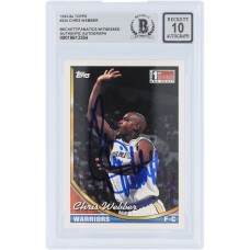 Chris Webber Golden State Warriors Autographed 1993-94 Topps #224 Beckett Fanatics Witnessed Authenticated 10 Rookie Card