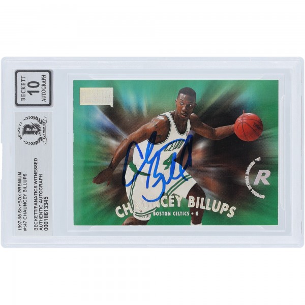 Chauncey Billups Boston Celtics Autographed 1997-98 Skybox Premium #147 Beckett Fanatics Witnessed Authenticated 10 Rookie Card