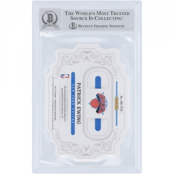 Patrick Ewing New York Knicks Autographed 2021-22 Panini Crown Royale Hall Of Fame Memorabilia Jersey Relic #HM-PEW Beckett Fanatics Witnessed Authenticated 10 Card