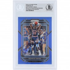 Patrick Ewing New York Knicks Autographed 2022-23 Panini Prizm Blue Prizm #275 #/199 Beckett Fanatics Witnessed Authenticated Card