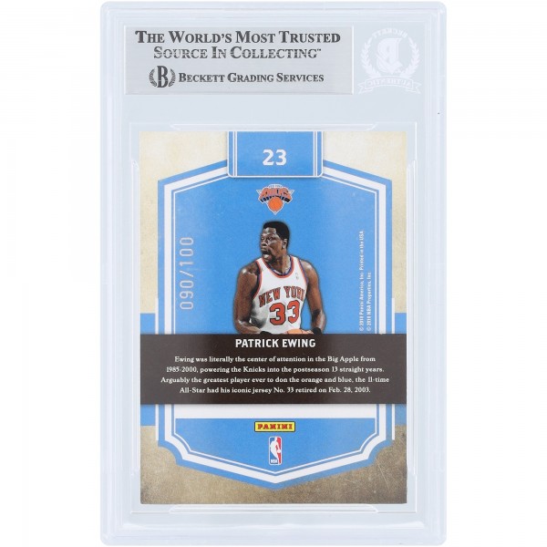 Patrick Ewing New York Knicks Autographed 2009-10 Panini Classic Dress Code Gold #23 #/100 Beckett Fanatics Witnessed Authenticated Card