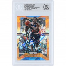 Patrick Ewing New York Knicks Autographed 2019-20 Panini Prizm Orange Ice Prizm #13 Beckett Fanatics Witnessed Authenticated Card