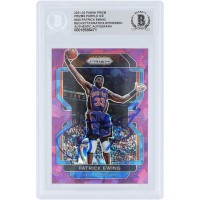 Patrick Ewing New York Knicks Autographed 2021-22 Panini Prizm Purple Ice Prizm #245 #/149 Beckett Fanatics Witnessed Authenticated Card