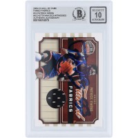 Patrick Ewing New York Knicks Autographed 2009-10 Panini Hall Of Fame Famed Fabric Jersey Relic #16 #/599 Beckett Fanatics Witnessed Authenticated 10 Card