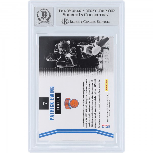 Patrick Ewing New York Knicks Autographed 2010-11 Panini Donruss Masters Materials Jersey Relic #7 #/299 Beckett Fanatics Witnessed Authenticated 10 Card