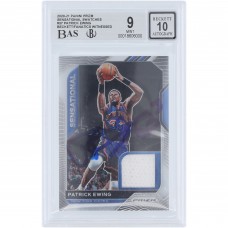 Patrick Ewing New York Knicks Autographed 2020-21 Panini Prizm Sensational Swatches Jersey Relic #SSW-PEW Beckett Fanatics Witnessed Authenticated 9/10 Card