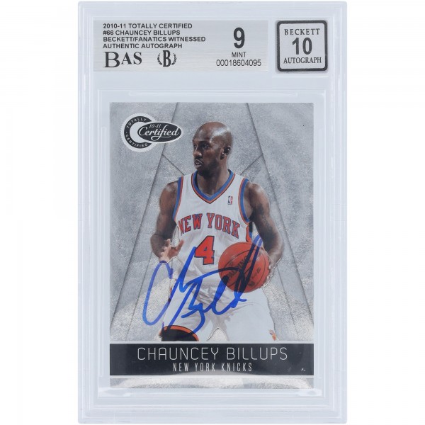 Chauncey Billups New York Knicks Autographed 2010-11 Panini Totally Certified #66 #/1849 Beckett Fanatics Witnessed Authenticated 9/10 Card