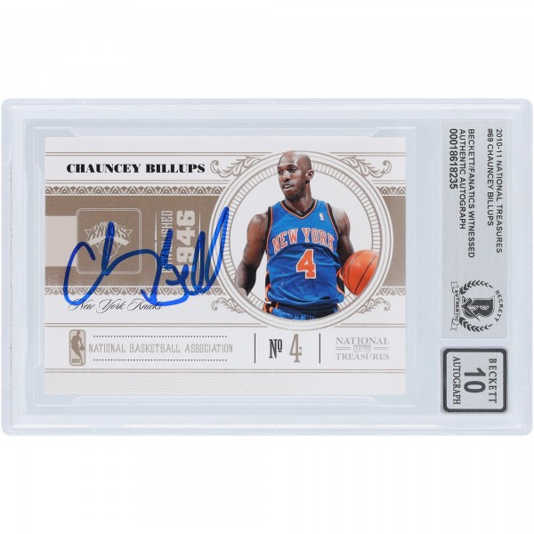 Chauncey Billups New York Knicks Autographed 2010-11 Panini National Treasures #69 #/99 Beckett Fanatics Witnessed Authenticated 10 Card