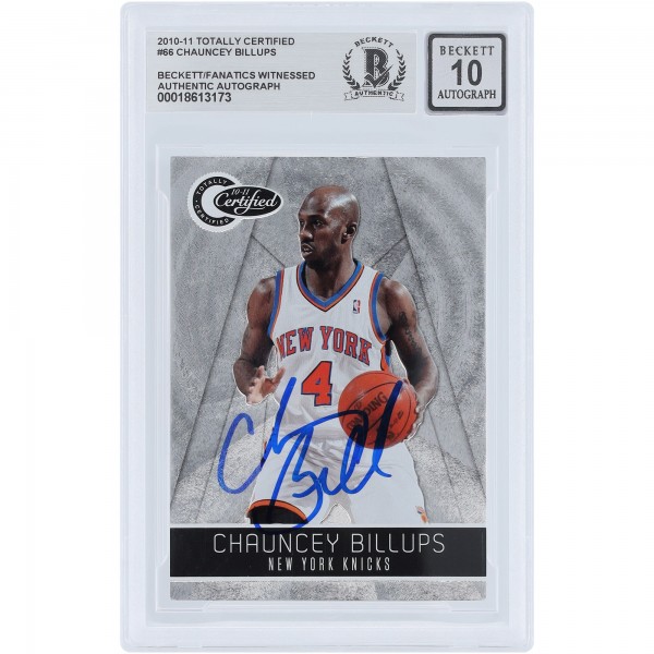 Chauncey Billups New York Knicks Autographed 2010-11 Panini Totally Certified #66 #/1849 Beckett Fanatics Witnessed Authenticated 10 Card