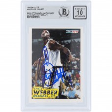 Chris Webber Golden State Warriors Autographed 1993-94 Fleer #292 Beckett Fanatics Witnessed Authenticated 10 Rookie Card