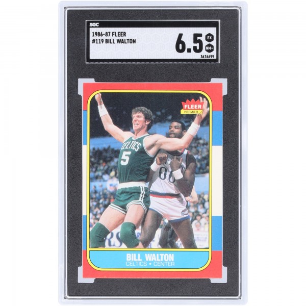 Bill Walton Boston Celtics 1986-87 Fleer #119 SGC Authenticated 6.5 Card