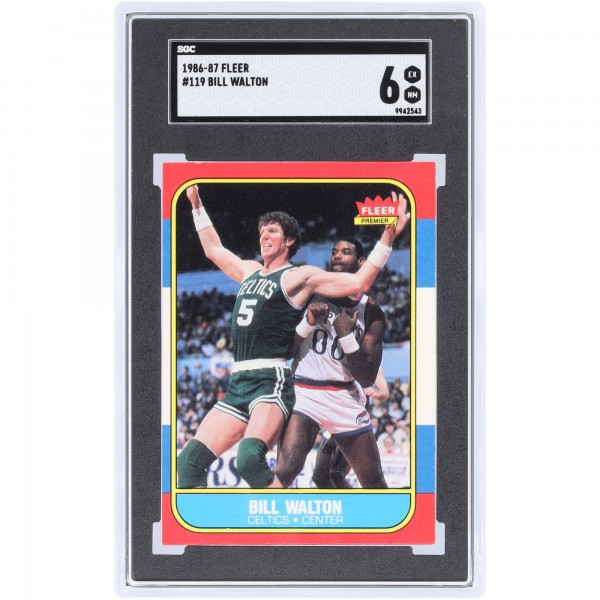 Bill Walton Boston Celtics 1986-87 Fleer #119 SGC Authenticated 6 Card