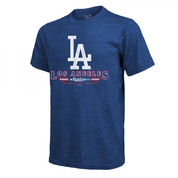Los Angeles Dodgers Shohei Ohtani Majestic Threads Royal 2025 World Series Name & Number Tri-Blend T-Shirt