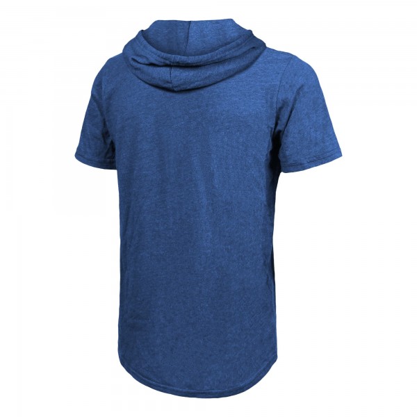 Los Angeles Dodgers Majestic Threads Royal 2025 World Series Tri-Blend Hoodie T-Shirt