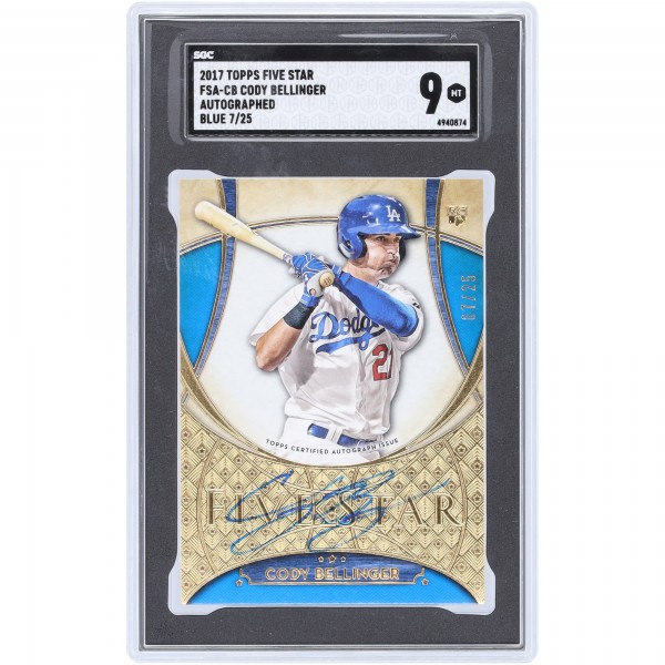 Cody Bellinger Los Angeles Dodgers Autographed 2017 Topps Five Star Blue #FSA-CB #7/25 SGC Authenticated 9 Rookie Card