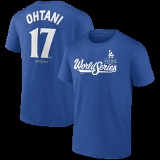 Los Angeles Dodgers Shohei Ohtani Royal 2025 World Series Name & Number T-Shirt