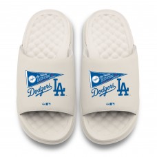 Unisex Los Angeles Dodgers ISlide Cream 2025 National League Champions Collage Motive Slide Sandals