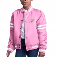 Куртка Подростковая Girls Oklahoma City Thunder Starter Pink Fashion Script Full-Snap Varsity