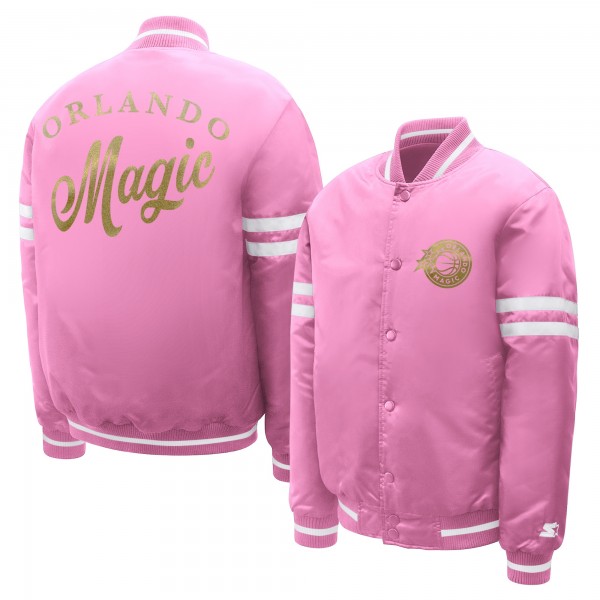 Куртка Подростковая Girls Orlando Magic Starter Pink Fashion Script Full-Snap Varsity
