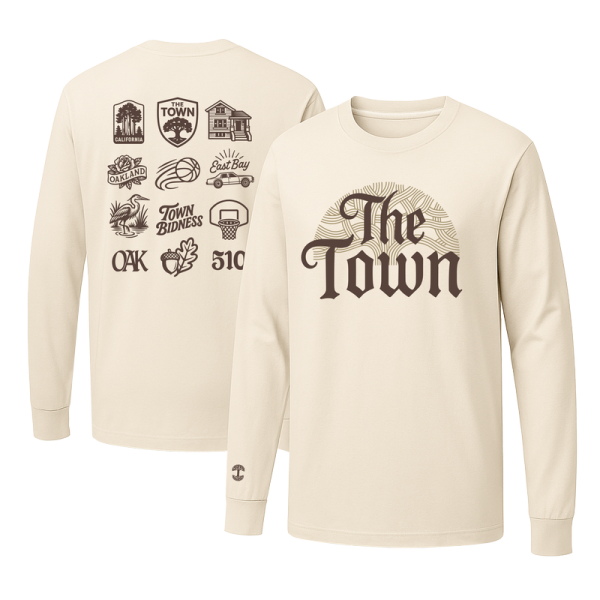 Unisex Golden State Warriors Oaklandish Bone 2025/26 City Edition Pirate Letter Long Sleeve T-Shirt