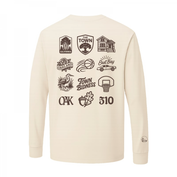 Unisex Golden State Warriors Oaklandish Bone 2025/26 City Edition Pirate Letter Long Sleeve T-Shirt