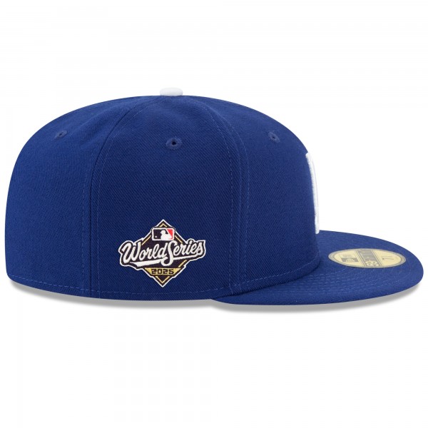 Бейсболка Los Angeles Dodgers New Era Royal 2025 World Series Side Patch 59FIFTY