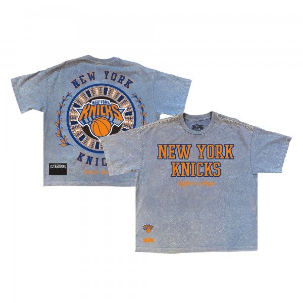 New York Knicks Powder Blue Culture Worldwide Collection Premium T-Shirt