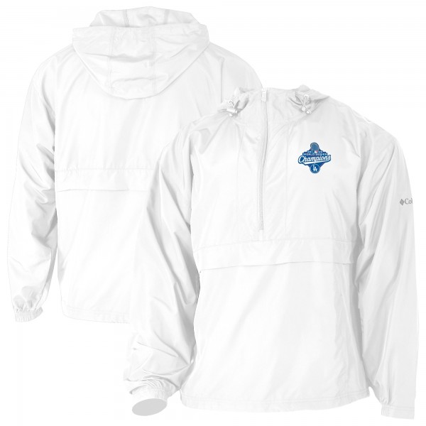 Los Angeles Dodgers Columbia White 2025 World Series Champions The Prodigy Quarter-Zip Windbreaker