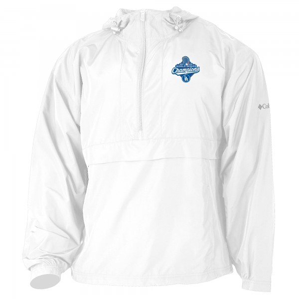 Los Angeles Dodgers Columbia White 2025 World Series Champions The Prodigy Quarter-Zip Windbreaker