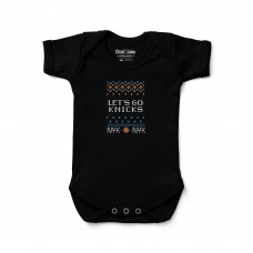 Newborn New York Knicks Chad & Jake Black X-mas Graphic Bodysuit