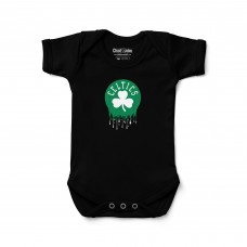 Newborn Boston Celtics Chad & Jake Black Drippy Logo Graphic Bodysuit